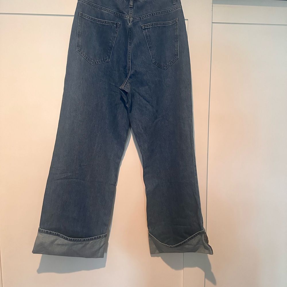 Frame high rise wide leg cuff jeans. Brand new with tags from Anthropologie. - Picture 3 of 7